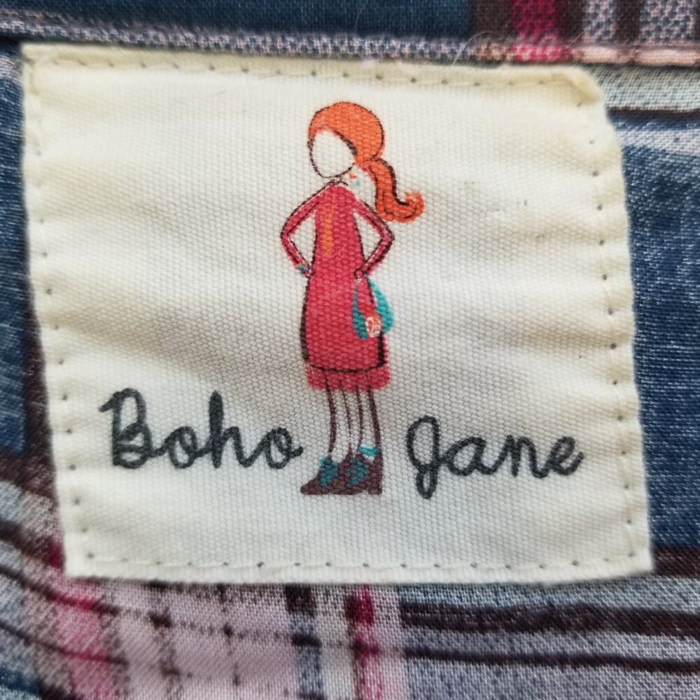Boho Jane oversized plaid flannel S - Picture 4 of 8